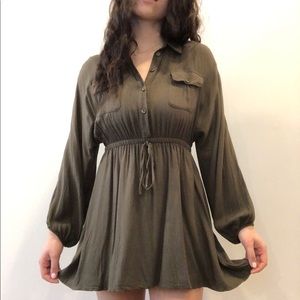 Green Long-sleeve Dress